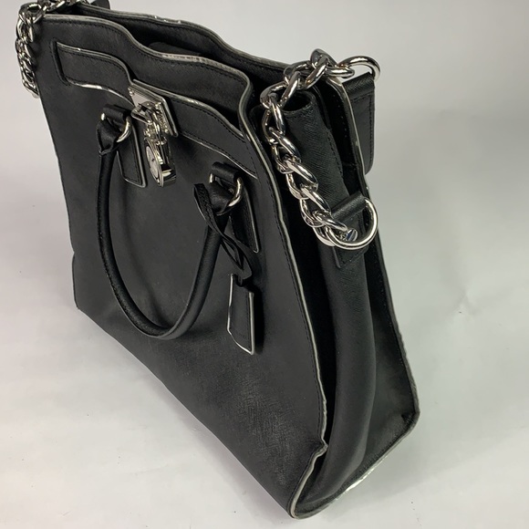 Michael Kors LG Blk Hamilton Specchio Leather Tote - Picture 3 of 11